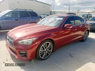 2015 Infiniti Q50 z VIN JN1BV7AP1FM350563, wystawiony jako Copart lot #54519035 z przebiegiem 115 475 mil mil oraz Szkoda całkowita • Salvage title. Historia ofert i sprzedaży dostępna na DreamBid. Obrazek 1.