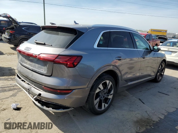 2021 Audi e-tron Premium Plus with VIN WA1LAAGE3MB012259, listed as a Copart auction lot 48824963 with 23,710 mi miles. Bid and sale history available at carsss.com. Image 3.
