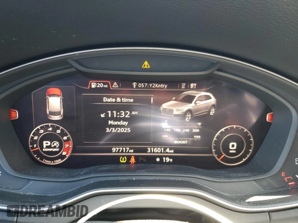 2019 Audi SQ5 Premium Plus z VIN WA1B4AFY8K2112322, wystawiony jako Copart lot #47419445 z przebiegiem 97 717 mil mil oraz Szkody całkowita. Historia ofert i sprzedaży dostępna na DreamBid. Obrazek 9.