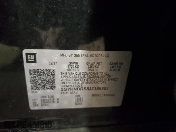 2018 Cadillac XT5 Luxury AWD with VIN 1GYKNDRS8JZ185363, listed as a Copart auction lot 44073505 with Not Provided miles and Salvage Title. Bid and sale history available at DreamBid. Image 15.