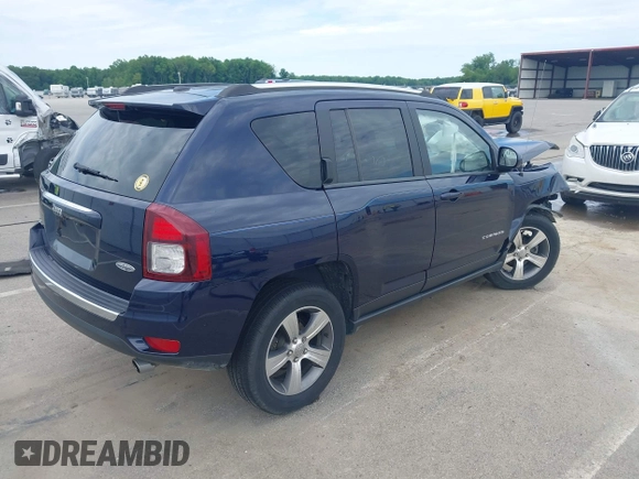 2017 Jeep Compass High Altitude with VIN 1C4NJDEB0HD113505, listed as a IAAI auction lot 42298302 with 91,409 mi miles and . Bid and sale history available at DreamBid. Image 4.