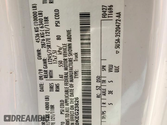 2019 Ford F-250 XL z VIN 1FT7X2B60KEG23826, wystawiony jako Copart lot #57651295 z przebiegiem 77 803 mil mil oraz Szkoda całkowita • Salvage title. Historia ofert i sprzedaży dostępna na DreamBid. Obrazek 13.