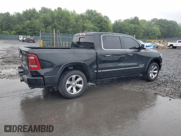2021 Ram 1500 Limited with VIN 1C6SRFHT4MN582023, listed as a Copart auction lot 60895955 with 66,195 mi miles and Salvage title. Bid and sale history available at DreamBid. Image 3.
