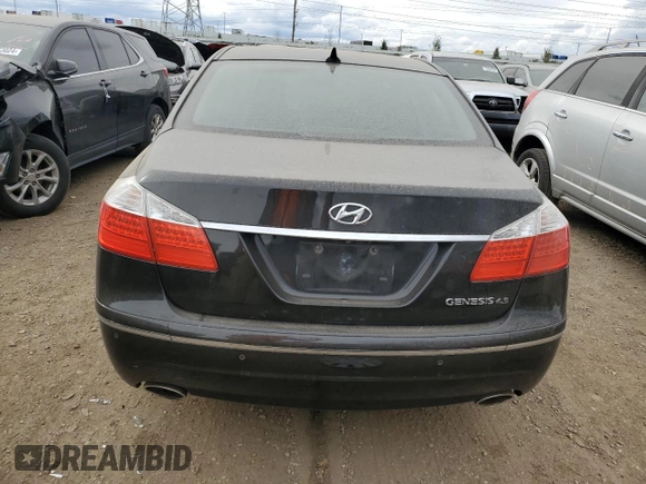 2009 Hyundai Genesis with VIN KMHGC46F69U051965, listed as a Copart auction lot 75108944 with 191,701 mi miles and Clean Title. Bid and sale history available at carsss.com. Image 6.