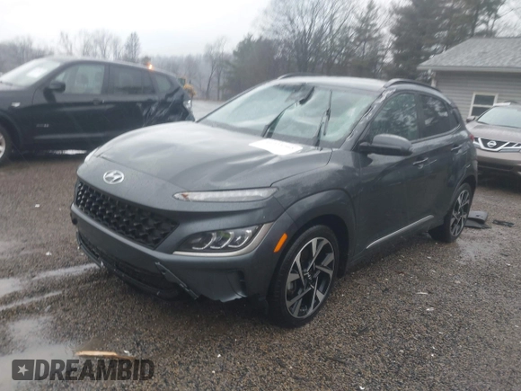 2022 Hyundai Kona Limited with VIN KM8K53A3XNU876882, listed as a IAAI auction lot 41223202 with 40,008 mi miles. Bid and sale history available at carsss.com. Image 20.