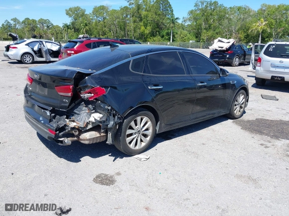 2017 Kia Optima EX with VIN 5XXGU4L35HG142807, listed as a IAAI auction lot 41856251 with 104,634 mi miles. Bid and sale history available at carsss.com. Image 4.