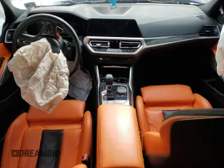 2022 BMW M3 Competition xDrive with VIN WBS43AY01NFL80708, listed as a Copart auction lot 46034615 with Not provided miles and Salvage title. Bid and sale history available at DreamBid. Image 8.