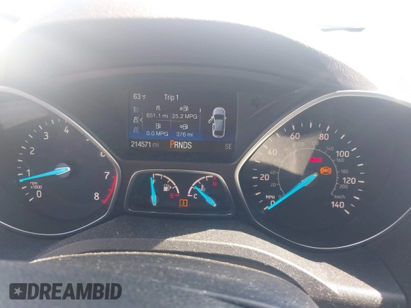2017 Ford Escape SE with VIN 1FMCU0GD3HUC94245, listed as a IAAI auction lot 41877799 with 214,571 mi miles. Bid and sale history available at carsss.com. Image 7.