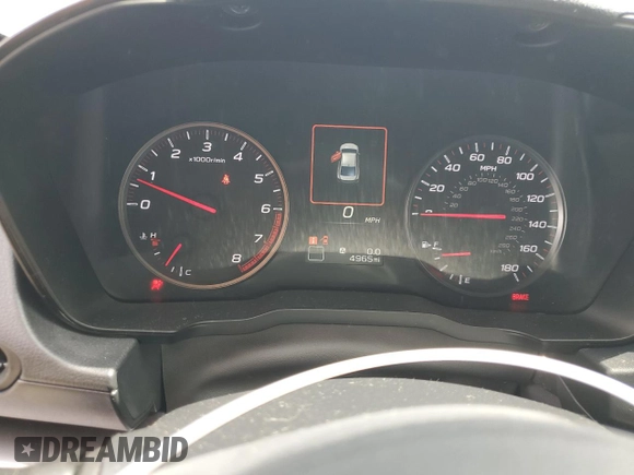 2023 Subaru WRX Premium with VIN JF1VBAF65P9824749, listed as a Copart auction lot 52210825 with 4,965 mi miles and Salvage title. Bid and sale history available at DreamBid. Image 9.
