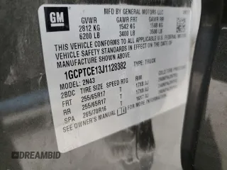2018 Chevrolet Colorado 4WD LT z VIN 1GCPTCE13J1128382, wystawiony jako Copart lot #86106014 z przebiegiem 113 936 mil mil oraz Szkoda całkowita • Salvage title. Historia ofert i sprzedaży dostępna na DreamBid. Obrazek 12.