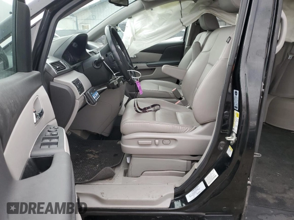 2014 Honda Odyssey EX-L with VIN 5FNRL5H62EB036964, listed as a Copart auction lot 46581355 with 62,290 mi miles and Salvage Title. Bid and sale history available at DreamBid. Image 7.