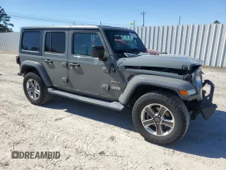 2019 Jeep Wrangler Unlimited Sahara with VIN 1C4HJXEG6KW531041, listed as a Copart auction lot 47387515 with 76,417 mi miles and Non Repairable. Bid and sale history available at carsss.com. Image 4.
