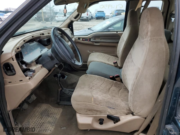 1999 Ford Super Duty F-250 XL with VIN 1FTNX21L8XEC14950, listed as a Copart auction lot 46689625 with 195,289 mi miles and Salvage Title. Bid and sale history available at carsss.com. Image 7.
