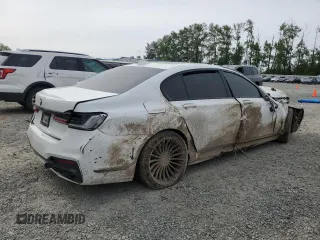 2022 BMW 7 Series 750i xDrive z VIN WBA7U2C04NCH44975, wystawiony jako Copart lot #56192415 z przebiegiem Nie podano mil oraz Szkoda całkowita • Salvage title. Historia ofert i sprzedaży dostępna na DreamBid. Obrazek 3.
