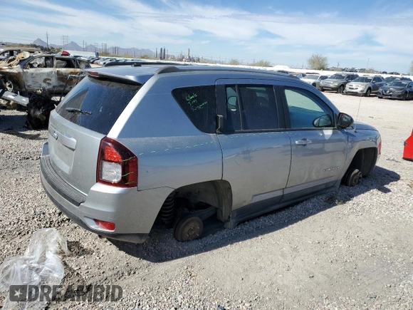 2017 Jeep Compass Sport with VIN 1C4NJCBA7HD123891, listed as a Copart auction lot 43081425 with 93,238 mi miles and Salvage Title. Bid and sale history available at carsss.com. Image 3.
