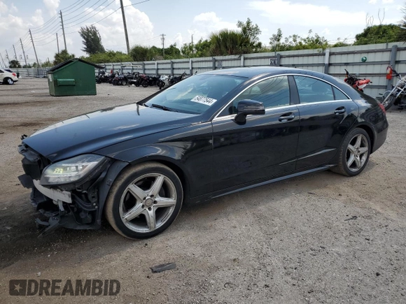 2015 Mercedes-Benz CLS-Class CLS 400 with VIN WDDLJ6FB2FA137276, listed as a Copart auction lot 54877544 with 113,434 mi miles and Salvage Title. Bid and sale history available at carsss.com. Image 1.
