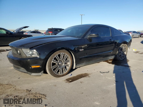 2012 Ford Mustang GT Premium with VIN 1ZVBP8CF0C5251771, listed as a Copart auction lot 41783705 with 104,785 mi miles and Salvage Title. Bid and sale history available at DreamBid. Image 1.