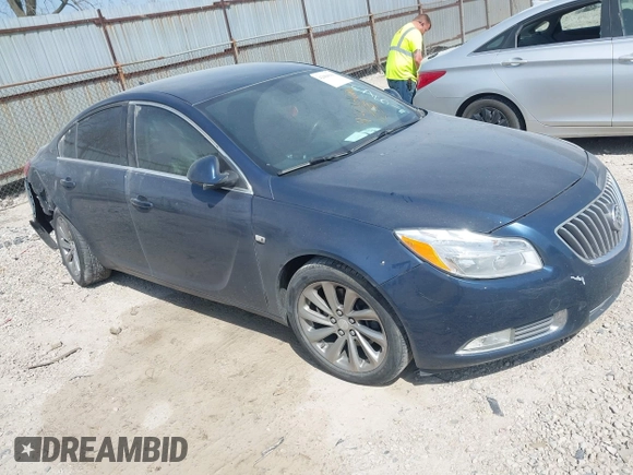 2011 Buick Regal CXL Turbo TO1 with VIN W04GV5EV8B1090751, listed as a IAAI auction lot 42064616 with 150,446 mi miles. Bid and sale history available at carsss.com. Image 1.