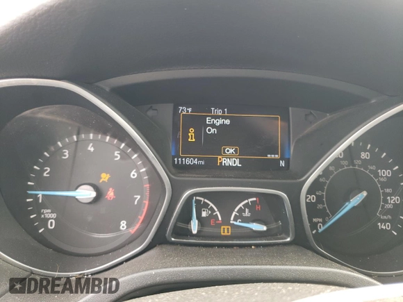 2017 Ford Focus SE with VIN 1FADP3F24HL291691, listed as a Copart auction lot 60596685 with 111,604 mi miles and Clean title. Bid and sale history available at DreamBid. Image 9.