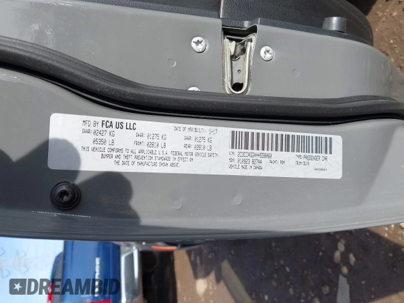 2017 Chrysler 300 S with VIN 2C3CCAGGXHH558060, listed as a IAAI auction lot 42068060 with 78,872 mi miles and . Bid and sale history available at carsss.com. Image 9.