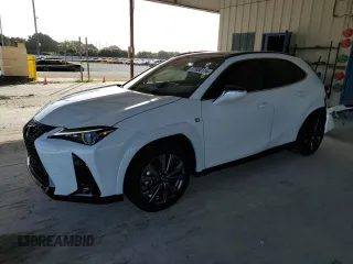 2023 Lexus UX 250h F Sport with VIN JTHR6JBH2P2150820, listed as a Copart auction lot 77956114 with 9,422 mi miles and Salvage title. Bid and sale history available at DreamBid. Image 1.