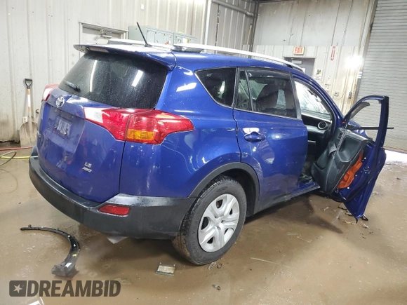 2014 Toyota RAV4 LE with VIN 2T3BFREVXEW144691, listed as a Copart auction lot 50532695 with 100,648 mi miles and Salvage Title. Bid and sale history available at DreamBid. Image 3.