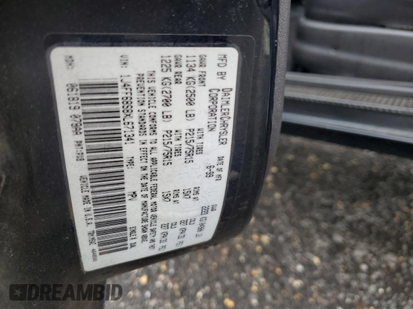 1999 Jeep Cherokee Sport with VIN 1J4FF68S8XL671341, listed as a Copart auction lot 58136475 with 139,848 mi miles and Salvage title. Bid and sale history available at DreamBid. Image 13.