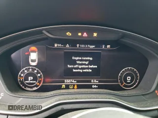 2018 Audi A5 Sportback Premium Plus with VIN WAUBNCF53JA009993, listed as a Copart auction lot 43005983 with 55,074 mi miles. Bid and sale history available at carsss.com. Image 9.