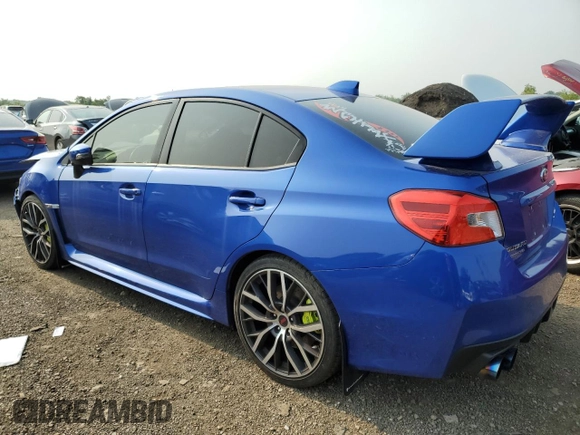 2021 Subaru WRX STI with VIN JF1VA2E62M9803301, listed as a Copart auction lot 59732125 with 24,943 mi miles and Salvage title. Bid and sale history available at DreamBid. Image 2.