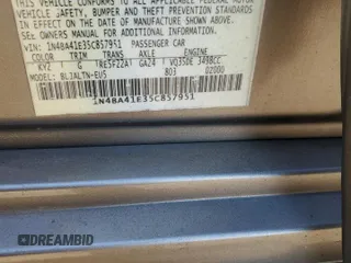 2005 Nissan Maxima 3.5 SE with VIN 1N4BA41E35C857951, listed as a Copart auction lot 76912674 with 189,111 mi miles and Salvage Title. Bid and sale history available at carsss.com. Image 14.
