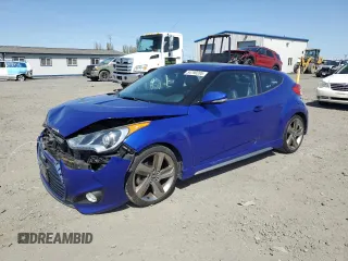2013 Hyundai Veloster Turbo with VIN KMHTC6AE3DU111931, listed as a Copart auction lot 54790285 with 106,589 mi miles and Salvage title. Bid and sale history available at DreamBid. Image 1.