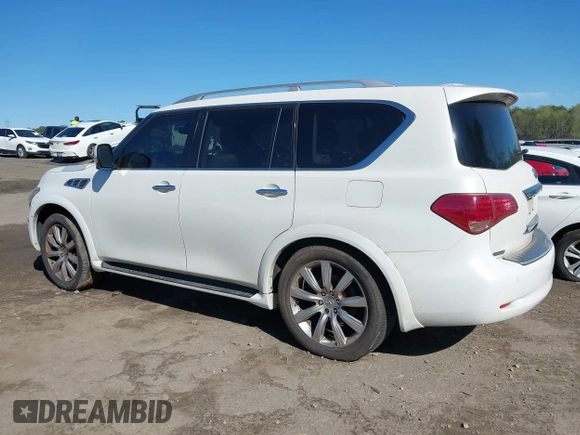 2013 Infiniti QX56 with VIN JN8AZ2NE5D9061442, listed as a IAAI auction lot 41880672 with 182,953 mi miles and . Bid and sale history available at DreamBid. Image 14.