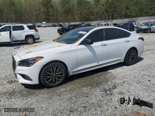 2019 Genesis G80 3.3T Sport with VIN KMHGN4JBXKU301437, listed as a Copart auction lot 51407845 with 55,678 mi miles and Salvage Title. Bid and sale history available at carsss.com. Image 1.
