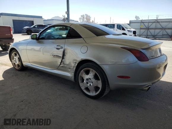2002 Lexus SC 430 z VIN JTHFN48Y920001694, wystawiony jako Copart lot #48385885 z przebiegiem 105 296 mil mil oraz Szkoda całkowita • Salvage title. Historia ofert i sprzedaży dostępna na DreamBid. Obrazek 2.