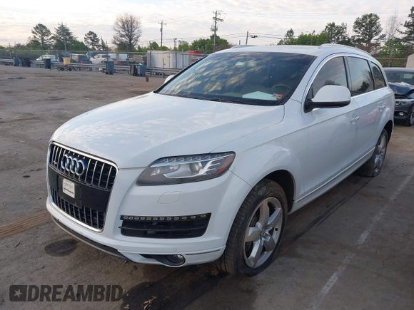 2015 Audi Q7 Premium Plus with VIN WA1LGAFE4FD007207, listed as a IAAI auction lot 41909751 with 59,836 mi miles and . Bid and sale history available at DreamBid. Image 20.