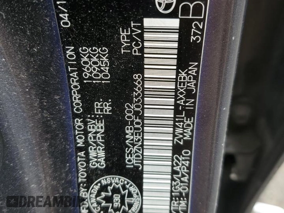 2015 Toyota Prius Two with VIN JTDZN3EU0FJ033668, listed as a Copart auction lot 47762475 with 349,425 mi miles and Salvage Title. Bid and sale history available at DreamBid. Image 13.
