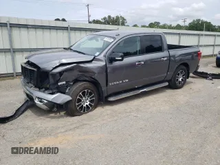 2020 Nissan Titan Platinum Reserve with VIN 1N6AA1EF1LN508633, listed as a Copart auction lot 54740695 with 50,022 mi miles and Salvage title. Bid and sale history available at DreamBid. Image 1.
