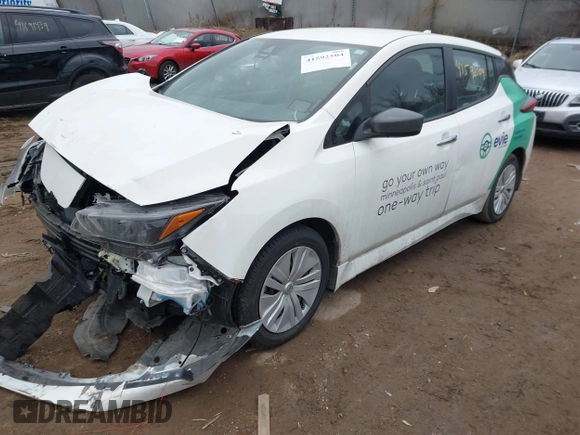 2023 Nissan LEAF S with VIN 1N4AZ1BV7PC551730, listed as a IAAI auction lot 41592504 with 17,423 mi miles and . Bid and sale history available at DreamBid. Image 19.