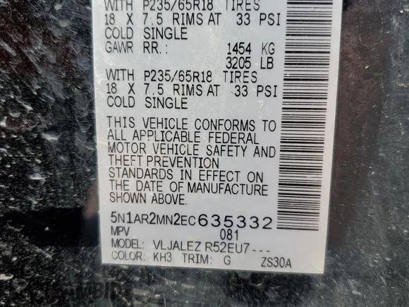 2014 Nissan Pathfinder SL z VIN 5N1AR2MN2EC635332, wystawiony jako Copart lot #52539465 z przebiegiem 131 547 mil mil oraz Czysty tytuł • Clean title. Historia ofert i sprzedaży dostępna na DreamBid. Obrazek 13.