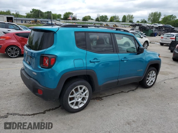 2022 Jeep Renegade Latitude with VIN ZACNJDB14NPN73109, listed as a Copart auction lot 55473465 with 17,022 mi miles and Salvage title. Bid and sale history available at DreamBid. Image 3.