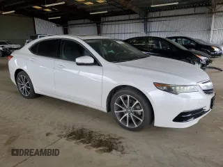 2015 Acura TLX Technology with VIN 19UUB3F56FA006082, listed as a Copart auction lot 59322845 with 127,577 mi miles and Salvage title. Bid and sale history available at DreamBid. Image 4.