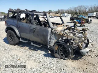 2023 Ford Bronco with VIN 1FMEE5DP0PLA82957, listed as a Copart auction lot 46876635 with Not Provided miles and Non Repairable. Bid and sale history available at carsss.com. Image 4.