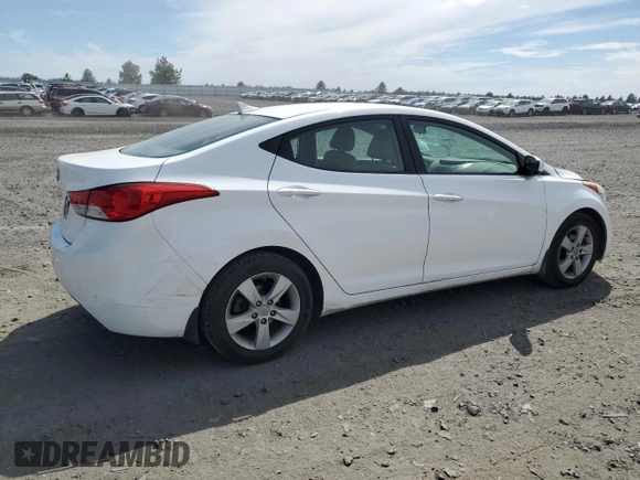 2013 Hyundai Elantra Limited with VIN 5NPDH4AE7DH249156, listed as a Copart auction lot 55847945 with 40,236 mi miles and Salvage Title. Bid and sale history available at DreamBid. Image 3.