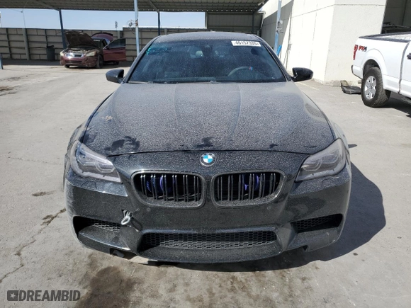 2015 BMW M5 with VIN WBSFV9C5XFD595148, listed as a Copart auction lot 46157335 with 77,582 mi miles and Salvage Title. Bid and sale history available at carsss.com. Image 5.