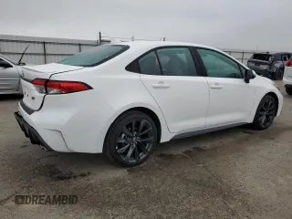 2025 Toyota Corolla SE with VIN 5YFS4MCE9SP217583, listed as a Copart auction lot 87674315 with 914 mi miles and Salvage Title. Bid and sale history available at carsss.com. Image 3.