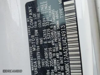 2020 Hyundai Kona SE with VIN KM8K12AA2LU424913, listed as a Copart auction lot 47981095 with 149,432 mi miles and Clean Title. Bid and sale history available at carsss.com. Image 13.