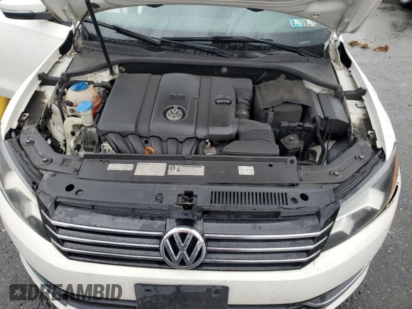 2013 Volkswagen Passat S with VIN 1VWAP7A34DC103036, listed as a Copart auction lot 52183745 with 130,966 mi miles and Salvage title. Bid and sale history available at DreamBid. Image 11.