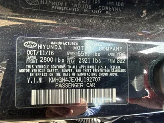 2017 Genesis G80 3.8L with VIN KMHGN4JEXHU192707, listed as a Copart auction lot 51038255 with 96,720 mi miles and Salvage title. Bid and sale history available at DreamBid. Image 10.