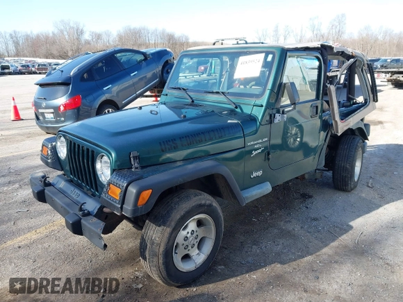 2001 Jeep Wrangler Sport with VIN 1J4FA49S31P317597, listed as a IAAI auction lot 41839524 with 145,164 mi miles. Bid and sale history available at carsss.com. Image 2.