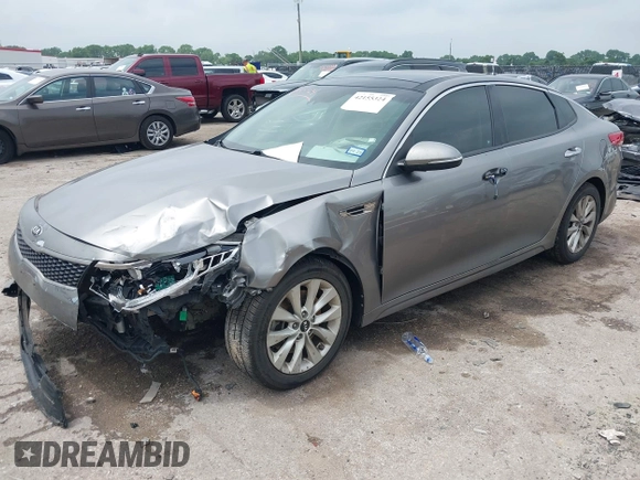 2017 Kia Optima EX with VIN 5XXGU4L35HG121651, listed as a IAAI auction lot 42155324 with 204,302 mi miles and . Bid and sale history available at DreamBid. Image 2.